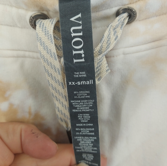 Vuori Laguna Lounge Pant 2.0 Size XXS White and Tan - Picture 7 of 8